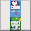 cross stitch pattern Golf bookmark
