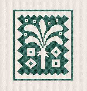 cross stitch pattern Palm Stamp