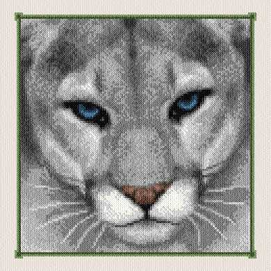 cross stitch pattern Grey Puma
