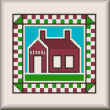 cross stitch pattern School House Quilt