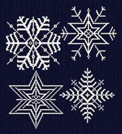 cross stitch pattern Snowflakes 3