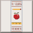 cross stitch pattern Teacher bookmark