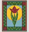 cross stitch pattern Tulip Window