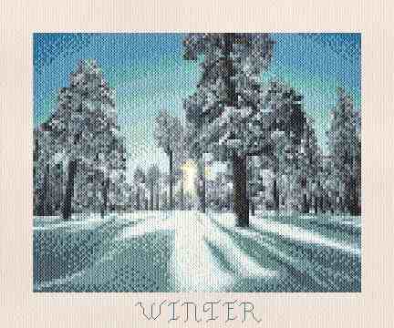 Winter Cross Stitch Pattern snow