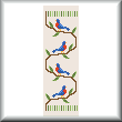 cross stitch pattern Birds Bookmark