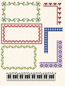 Cross Stitch Patterns: US Patriotic Border (Blue) at Cross Stitch