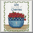 cross stitch pattern Bowl of Cherries