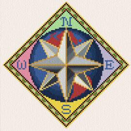 cross stitch pattern Compass