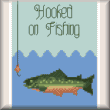 cross stitch pattern Hooked on Fishing