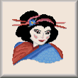 cross stitch pattern Geisha