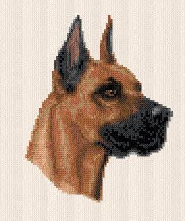 cross stitch pattern Great Dane