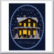 cross stitch pattern Happy Holidays House