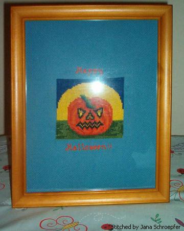 cross stitch pattern Jack-O-Lantern