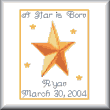 cross stitch pattern Birth Announcement