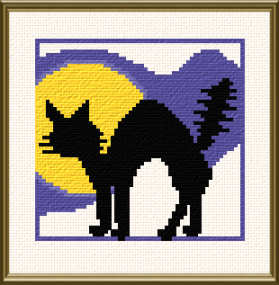 cross stitch pattern Black Cat