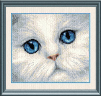 cross stitch pattern Blue Eyed Persian