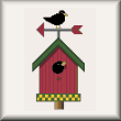 cross stitch pattern Country Birdhouse