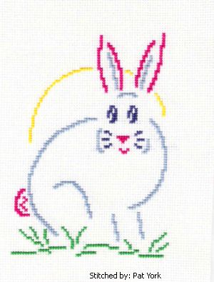 Pastel Bunny Cross Stitch Pattern small