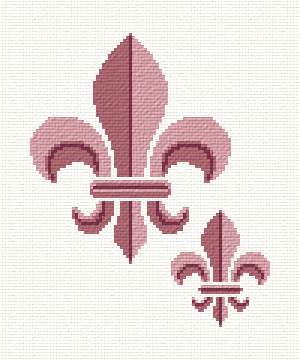 cross stitch pattern Fleur de Lis