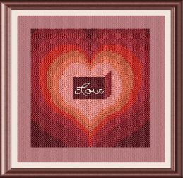 cross stitch pattern Love Heart
