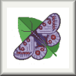 cross stitch pattern Purple Butterfly