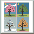 cross stitch pattern Seasons