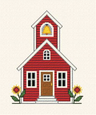 cross stitch pattern Country Chapel