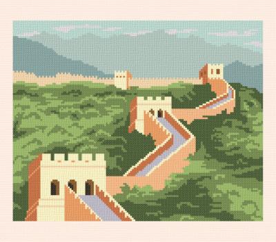 cross stitch pattern Great Wall of China