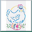 cross stitch pattern Pastel Hen