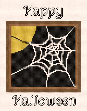cross stitch pattern Happy Halloween