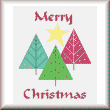 cross stitch pattern Merry Christmas