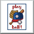 cross stitch pattern Play Ball