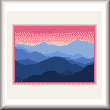 cross stitch pattern Rocky Mountains