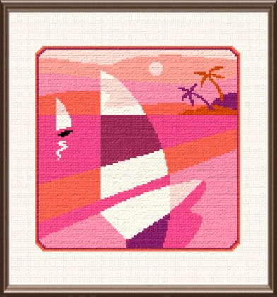 Sailing Cross Stitch Pattern nautical