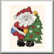 cross stitch pattern Santa wears boxers