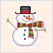 cross stitch pattern Snowman - small