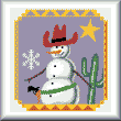 cross stitch pattern Southwest Snowman