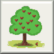 cross stitch pattern Tree of Hearts