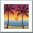 cross stitch pattern Tropical Sunset