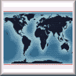cross stitch pattern World Map