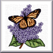 cross stitch pattern Butterfly on Lilac