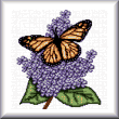 Cross stitch pattern Butterfly on Lilac