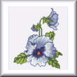 cross stitch pattern Blue Pansy