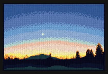 cross stitch pattern Evening Star