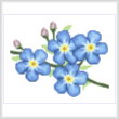 cross stitch pattern Forget Me Nots