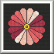 cross stitch pattern Japanese style flower