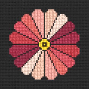 Japanese style flower Cross Stitch Pattern flowers