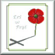 cross stitch pattern Lest we Forget