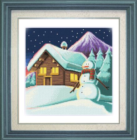 cross stitch pattern Mountain Chalet