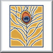 cross stitch pattern Peacock Feather